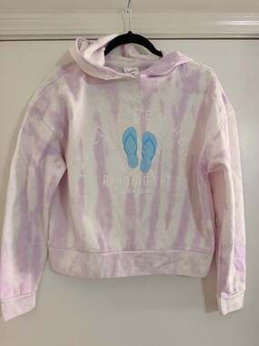 Dreamsicle Aloha Beaches Perdido Key Florida Tie-Dye Cropped Hoodie